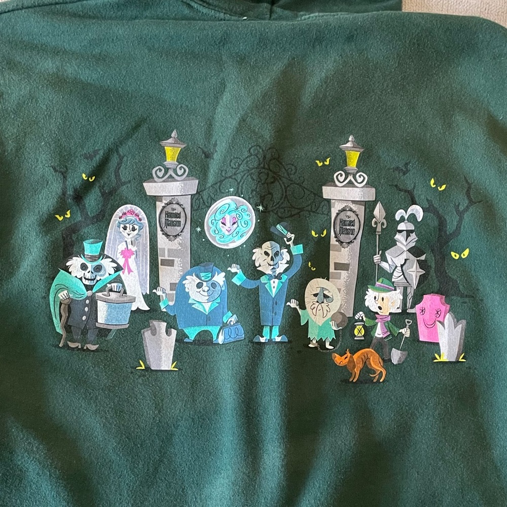 Disney Haunted Mansion Ghost Cuties Adult size S green sweater